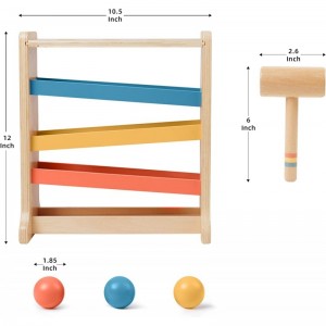 Montessori Ball Tracker Award Winning Durable Pound A Ball Toddler Toys Early Developmental Montessori Toy Wooden Toys for To...