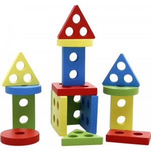 Wooden Educational Toddler Toys for 3 4 5 Year Old Boys Girls Preschool Shape Color Recognition Sorting & Stacking Shapes Sor...