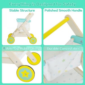 Baby Push Walker Kids Shopping Cart Toy Baby Walker with Wheels for Boy & Girl 12 Months and Up Sit to Stand 2-in-1 Learning ...