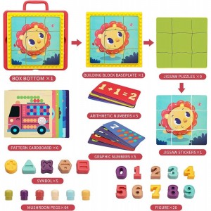 Preschool Learning Activities- Matching Mosaic Pegboard Number Puzzles Math Counting Game Kindergarten Classroom Must Have Bu...