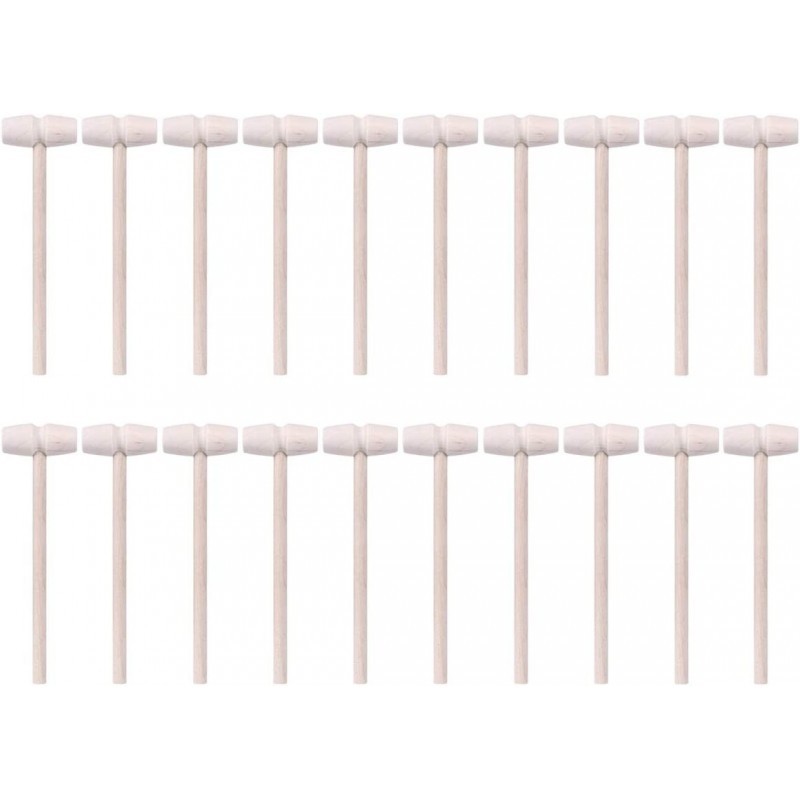 20Pcs Mini Wooden Hammers Mallet Pounding Toy Educational Toy for Boys Girls $14.85 Early Development & Activity Toys