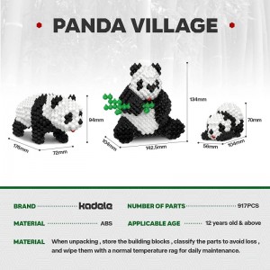 Animals Toy Building Sets Panda Village Extremely Creative and Challenging STEM Building Toys Educational Toys for Boys and G...