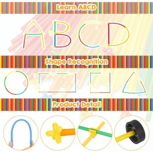500Pcs Straw Constructor STEM Building Toys Educational Interlocking Toys Engineering Building Blocks 3D Puzzle Creative Conn...