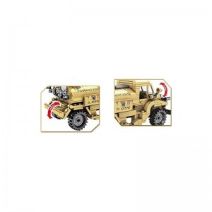 World War 2 Military Army Water Tanker Truck Vehicle Building Blocks Play Toy Bricks Set with All Accessories Shown for Adult...