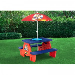 4 Seat Activity Picnic Table with Umbrella and Lego Compatible Tabletop PAW Patrol $112.43 Toy Building Sets