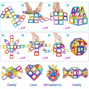 Magnetic Tiles Magnet Blocks - 40 PCS 3D Magnetic Building Tiles Toys for Kids Set $32.59 Toy Magnetic Building Sets