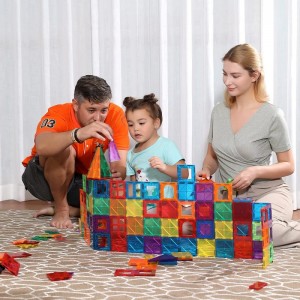 MagHub Magnet Toys Magnetic Tiles 85 PCS Magnetic Building Blocks Set Learning Educational Toys for Boys Girls Preschool Educ...