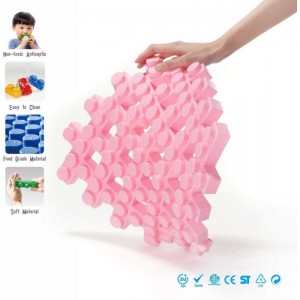 Large Waffle Soft Building Blocks — Cube Puzzle for Cognitive Development Early Learning Education and Sensory Play for Ages ...