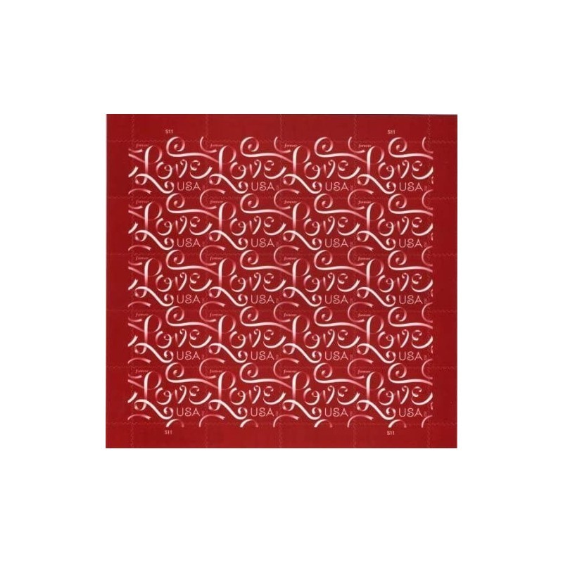 Love Ribbons Full Sheet of 20 X Forever U.S. Postage Stamps $67.08 Collectible Postage Stamps