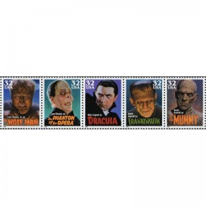 MOVIE MONSTERS ~ LON CHANEY JR / THE WOLF MAN ~ BORIS KARLOFF / THE MUMMY / FRANKENSTEIN ~ BELA LUGOSI / DRACULA ~ LON CHANEY...
