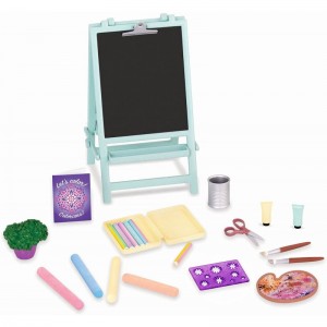 by Battat – Creative Art Kit Chalkboard Easel Accessory Set – 14-inch Doll Clothes and Accessories for Girls Age 3 and Up – C...