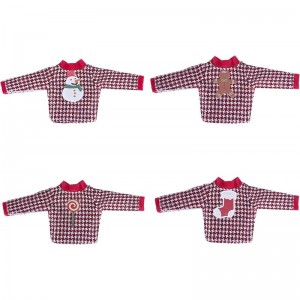 Santa Clothing for Elf Doll（Sweater Set - 1 Sweater + 8 Attachable Decals） $14.34 Doll Accessories