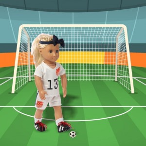 American football doll clothes accessories are suitable for an 18 inch doll body rompers with headscarves/shirts/short sleeve...