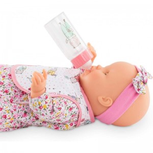 - Mon Grand Poupon Bib and Magic Milk Bottle - Feeding Accesory Set for 14" and 17" Baby Dolls White $20.88 Doll Accessories