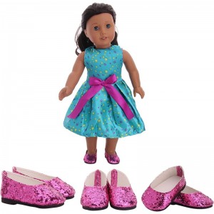 Doll Accessories Six Pair 18 Inch America Doll's Shoes Suitable for 18 inch Doll $24.59 Doll Accessories
