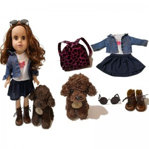 18-inch American Doll Girl Clothes Shoes Bag Sunglasses pet Dog 7-Piece Set Suitable for 18-inch Girl Dolls $32.88 Doll Acces...