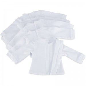 18 Inch Doll Clothes Value Basics 5-Pack Long Sleeved Soft White Doll T-Shirts | Hook & Loop Closure I Fits Most 18" Dolls $3...