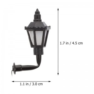 6Pcs Dollhouse Wall Lamp Dolls House Miniature Lighting Mini Outdoor Lantern Lamp Model Miniature Wall Sconce for Sand Table ...