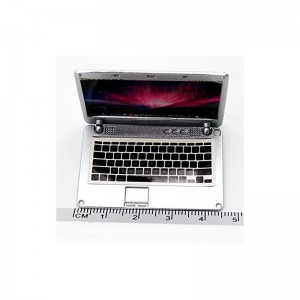 Dollhouse Accessories 1:12 Silver Mini Laptop Miniature Scene Model Scale $15.48 Dollhouse Accessories