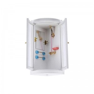Handcraft 1:12 Dollhouse Miniature Wooden Shower Room Bathroom for Dollhouse Furniture Landscape Vivid 1 Set Shower Room Bath...