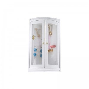 Handcraft 1:12 Dollhouse Miniature Wooden Shower Room Bathroom for Dollhouse Furniture Landscape Vivid 1 Set Shower Room Bath...