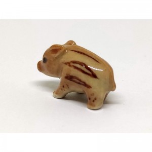 Wild Boar Baby Pig Micro Tiny Dollhouse Figurines Ceramic Hand Painted Animals Collectible Small Gift Home Garden Decor (Baby...