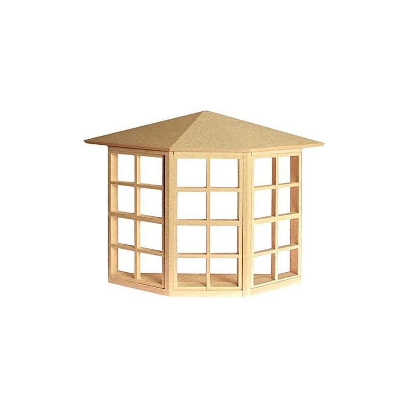 Dollhouse Miniature 24-Light Bay Window $55.06 Dollhouse Accessories Dollhouse Miniature 24-Light Bay Window $55.06 Dollhouse Accessories