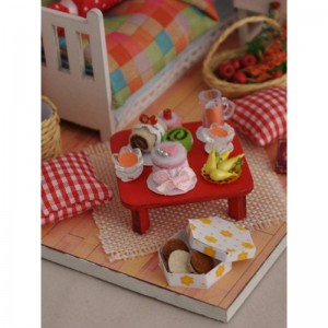 Dollhouse Miniature DIY House Kit Creative Room With Furniture and Glass Cover for Romantic Artwork Gift(Fruit of Autumn) $26...