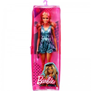 Fashionistas Doll 173 with Long Blonde Hair & Tie-dye Shorts Romper Sneakers & Cat Eye Sunglasses Toy for Kids 3 to 8 Years O...
