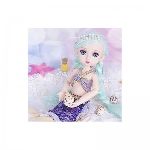 Eazee Play 10 Inch Pink Little Mermaid BJD Doll 13 Removable Joints with Pink Mermaid Tail Best Birthday Gift for Girls 3-6 6...