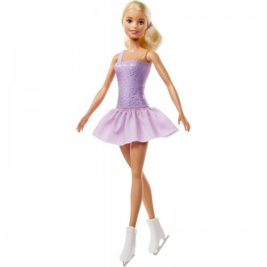 Figure Skater Doll Dressed in Purple Outfit $47.50 Dolls
