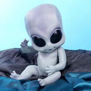 Angelbaby 14 inch Cute Realistic Alien Baby Dolls Hand-Detailed Painting Reborn Dolls Vinyl Full Body Poseable Toys Collectib...