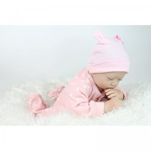 Reborn Baby Dolls Girl 22 Inches Soft Silicone Vinyl Realistic Lifelike Sleeping Handmade Weighted Baby Toddler Gifts Pink Ou...