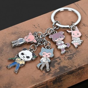 Beastars Keychain Set Metal Figures Pendants Doll Cute Anime Cartoon Keyrings Hanging Ornament colorful One Size $22.24 Dolls