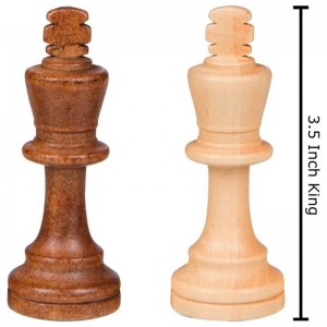 Gugertree Wood Weighted Chess Pieces with 3.5 Inch King Pieces Only No Board $67.56 Board Games