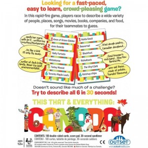 This That and Everything Canada Party Game - Contains 100 Double-Sided Cards About All Things Canadian- Trivia Game for Kids ...