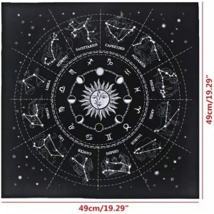 Witchcraft Supplies 12 Constellations Tarot Tablecloth Velvet Divination Altar Cloth Board Game Flannel Tarot Card Mat $17.62...