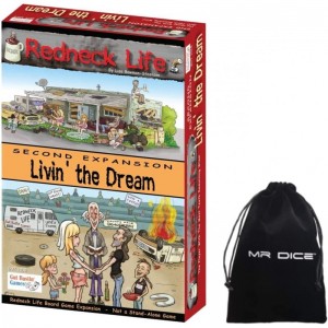 Redneck Life Second Expansion: Livin' the Dream Board Game Bundle with Mr Dice Drawstring Bag $52.58 Board Games