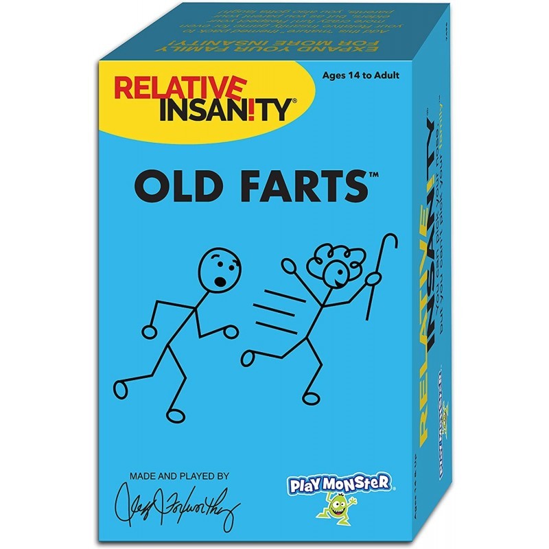 Relative Insanity — Old Farts — Hilarious Party Game Made and Played by Comedian Jeff Foxworthy — Ages 14+ — 4-12 Players $45... Relative Insanity — Old Farts — Hilarious Party Game Made and Played by Comedian Jeff Foxworthy — Ages 14+ — 4-12 Players $45...