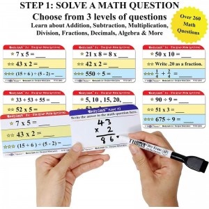 Wacky Cards 3rd - 5th Grade. Math Card Game for Families & Classroom. Make Hilarious Sentences While Practicing Math Includin...