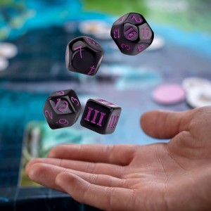 15 Pieces Complete Polyhedral Dice Set D3-D100 Game Dice Set with a Leather Drawstring Storage Bag for Role Playing Table Gam...