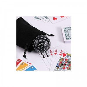 Single 100 Sided Polyhedral Dice D100 Game Dice with White Numbers 100 Sided Cube with Black Pouch 45 mm (Black) $17.26 Game ...