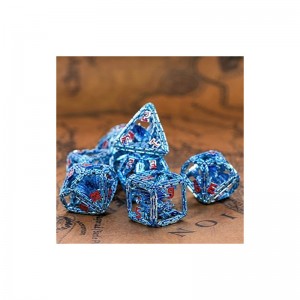 Metal DND Dice Set - Imprisoned Dragon Core Metal Dice Set for Role Playing Games (RPG) - Beautiful & Intricate Polyhedral DN...