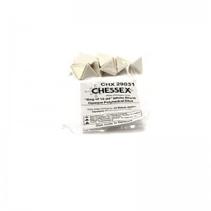 Opaque 16mm Polyhedral White Bag of 10 Blank d4 $16.82 Game Accessories