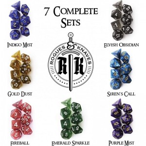Large Dice Bag with 7 Complete Dice Sets | Dragon DND Dice Bag and 49 Polyhedral Dice | Red Dice Bag with Pockets $42.08 Game...