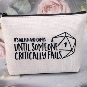 Funny DM Gift DND Dice Bag It’s Fun and Games Until Someone Critically Falls RPG Master Gaming Bag (DND Dice Bag) $17.36 Game...