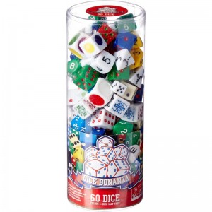 GAME Mixed Dice in a Clear Tube 60Pcs Accessory $44.23 Game Accessories