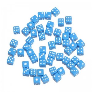 50PCS/Bag 6 Sided Dices Table Games Dice 5MM Acrylic Round Corner Board Game Dice Party Game Dices Portable Cubes Digital Dic...