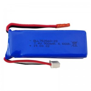 7.4V 900mAh Lithium Battery for XK X520 Six-Channels brushless aileron 3D Stunt Helicopter Accessories high Rate Aircraft Mod...