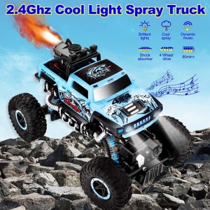 Monster Trucks 1:16 Remote Control Car 2.4 GHz All Terrain Rc Cars Monster RC Trucks 4WD Rock Crawler with LED Lights and Dyn...